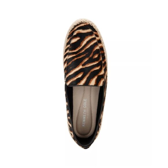 Kenneth Cole Jaxx Zebra Loafer Womens 7 Leather Calf Hair Espadrille - Picture 3 of 8